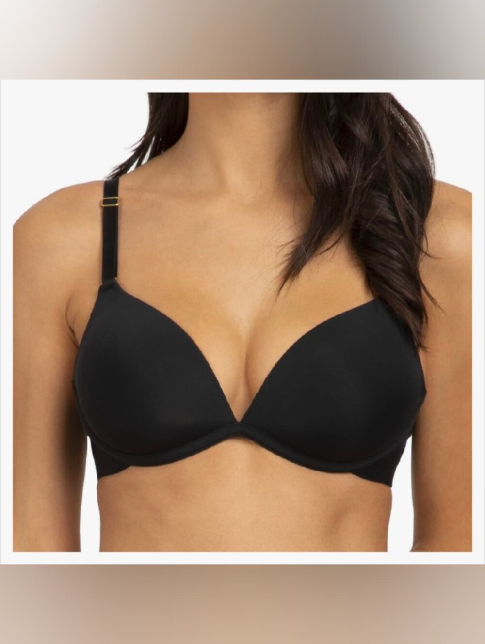 Deep V Wireless Push Up Bra